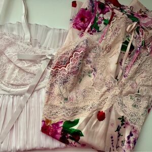 Victoria's Secret Pink and Cream Lace Chemise